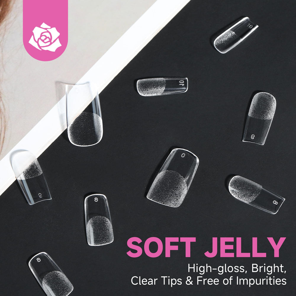 UNA GELLA finished manicure lifestyle shot showing polished square nails for inspiration
