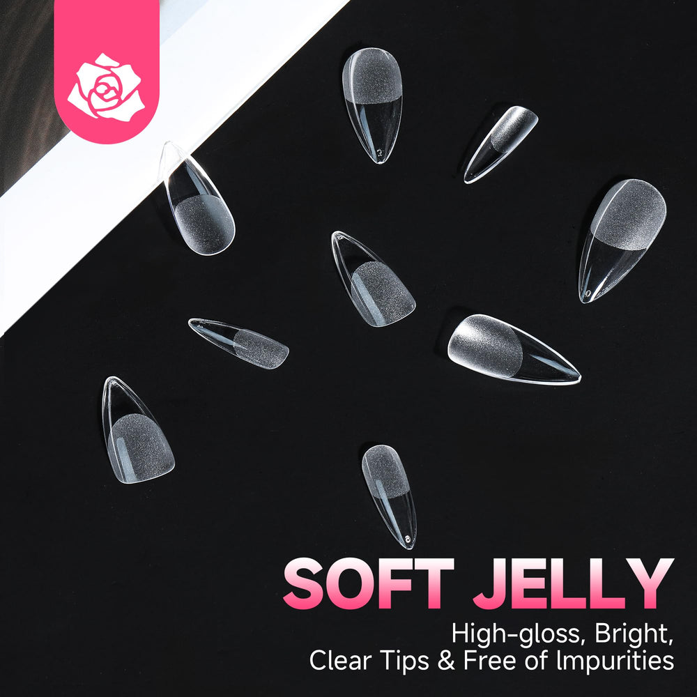 UNA GELLA lifestyle image of hands wearing stiletto nails for polished finished look