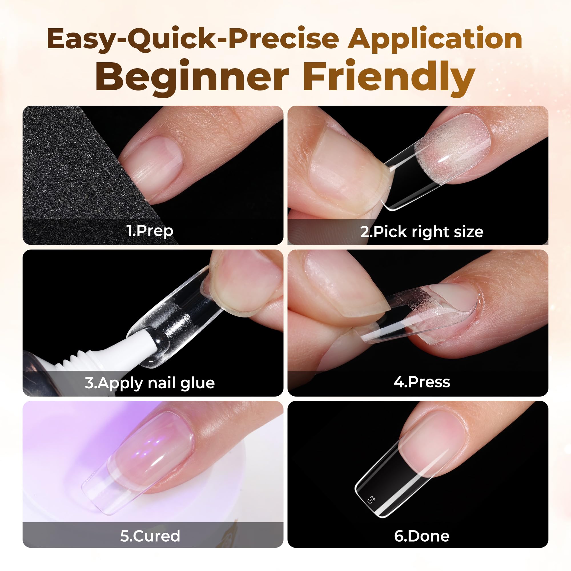 UNA GELLA lifestyle manicure set with tools showing ease of at-home salon results