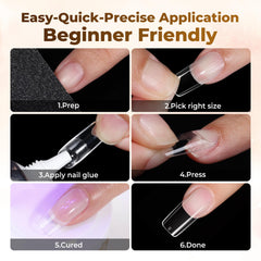 UNA GELLA lifestyle manicure set with tools showing ease of at-home salon results