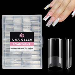 UNA GELLA lifestyle salon table setup showing professional results