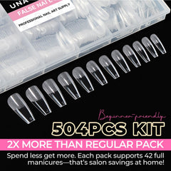 UNA GELLA lifestyle scene with tools for a home manicure setup