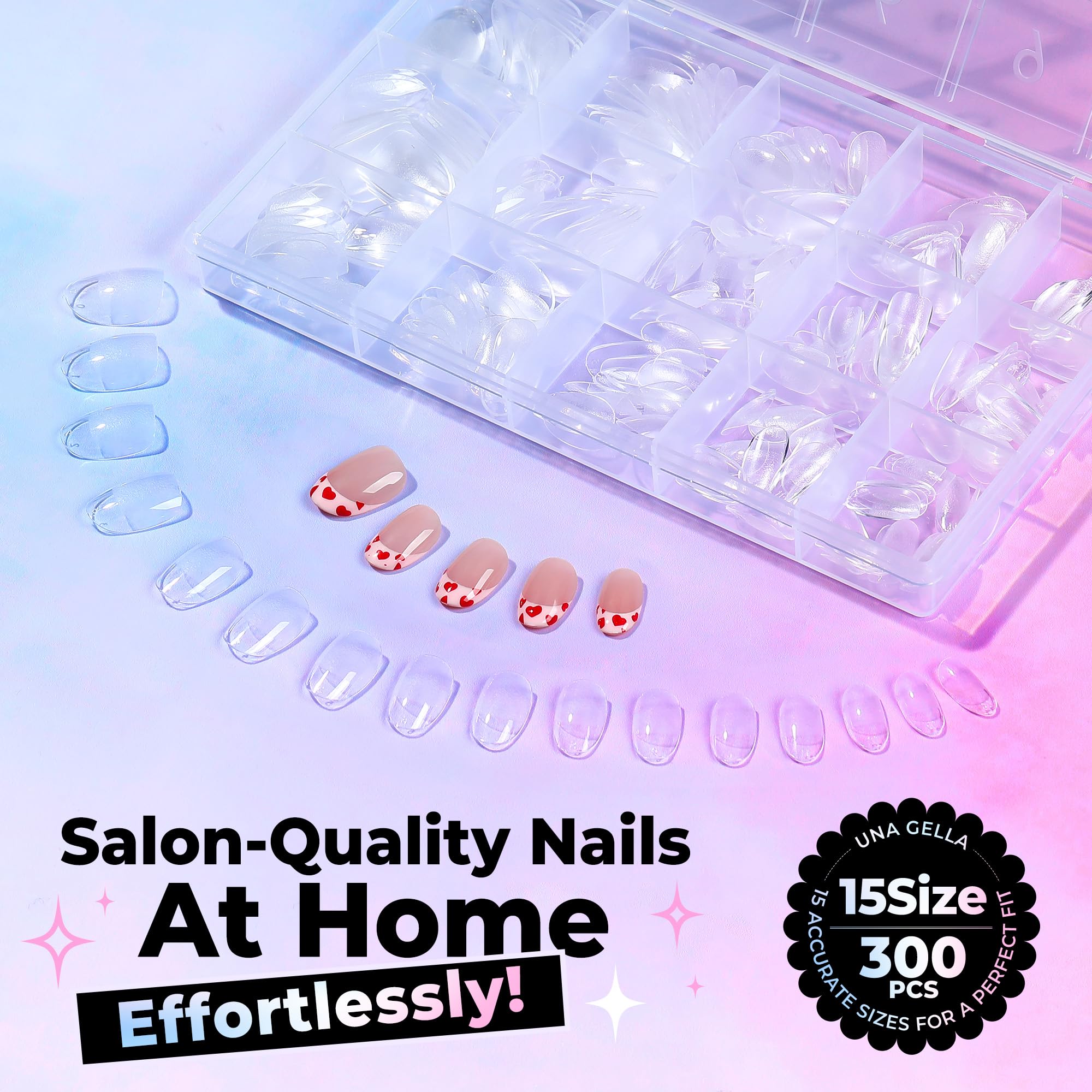 UNA GELLA lifestyle scene with nails styled for at-home salon aesthetic