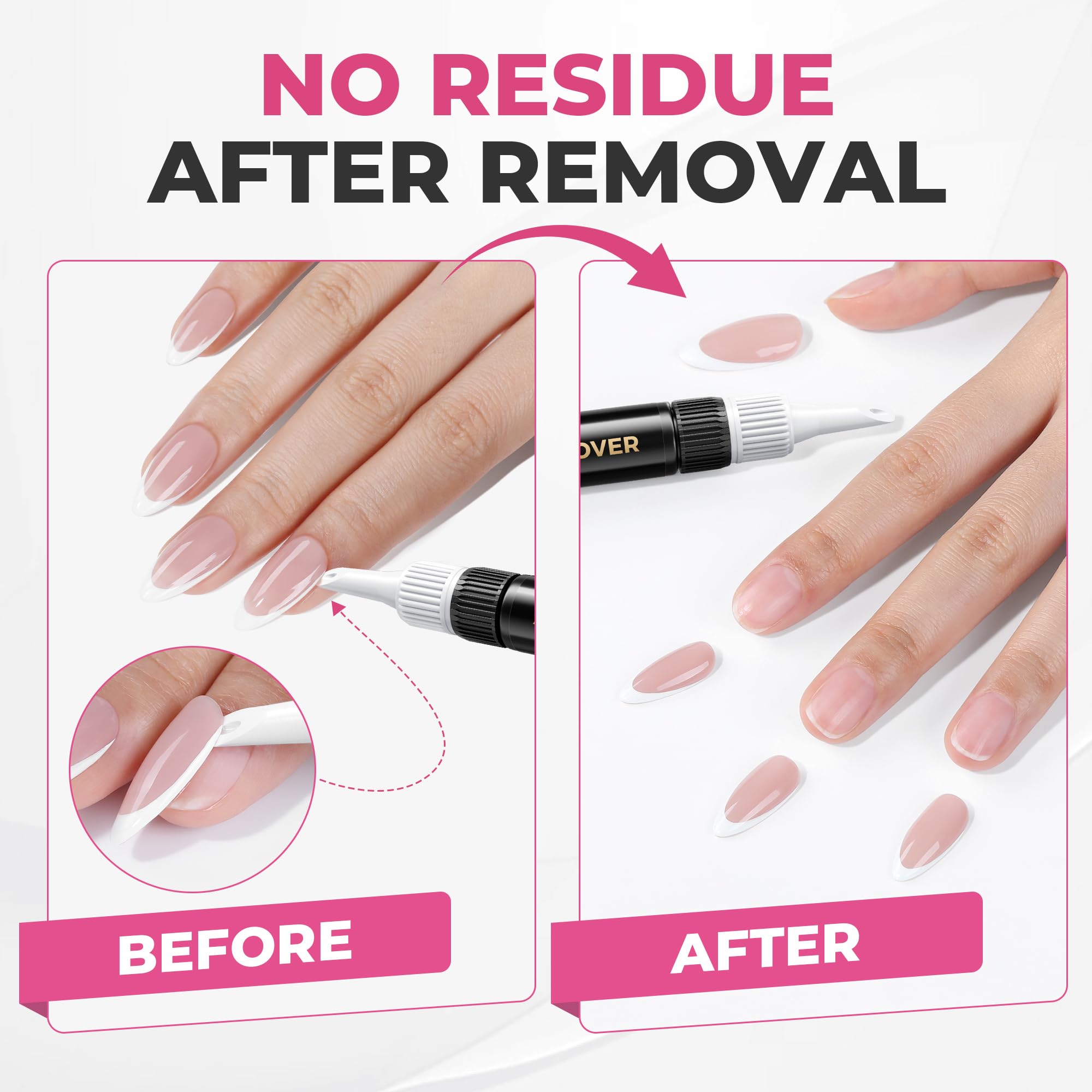 UNA GELLA lifestyle shot of woman applying press-on nails for long-wear benefit