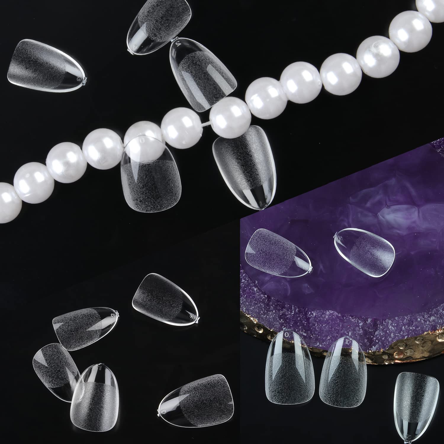 UNA GELLA lifestyle image of wearer displaying natural short almond shape