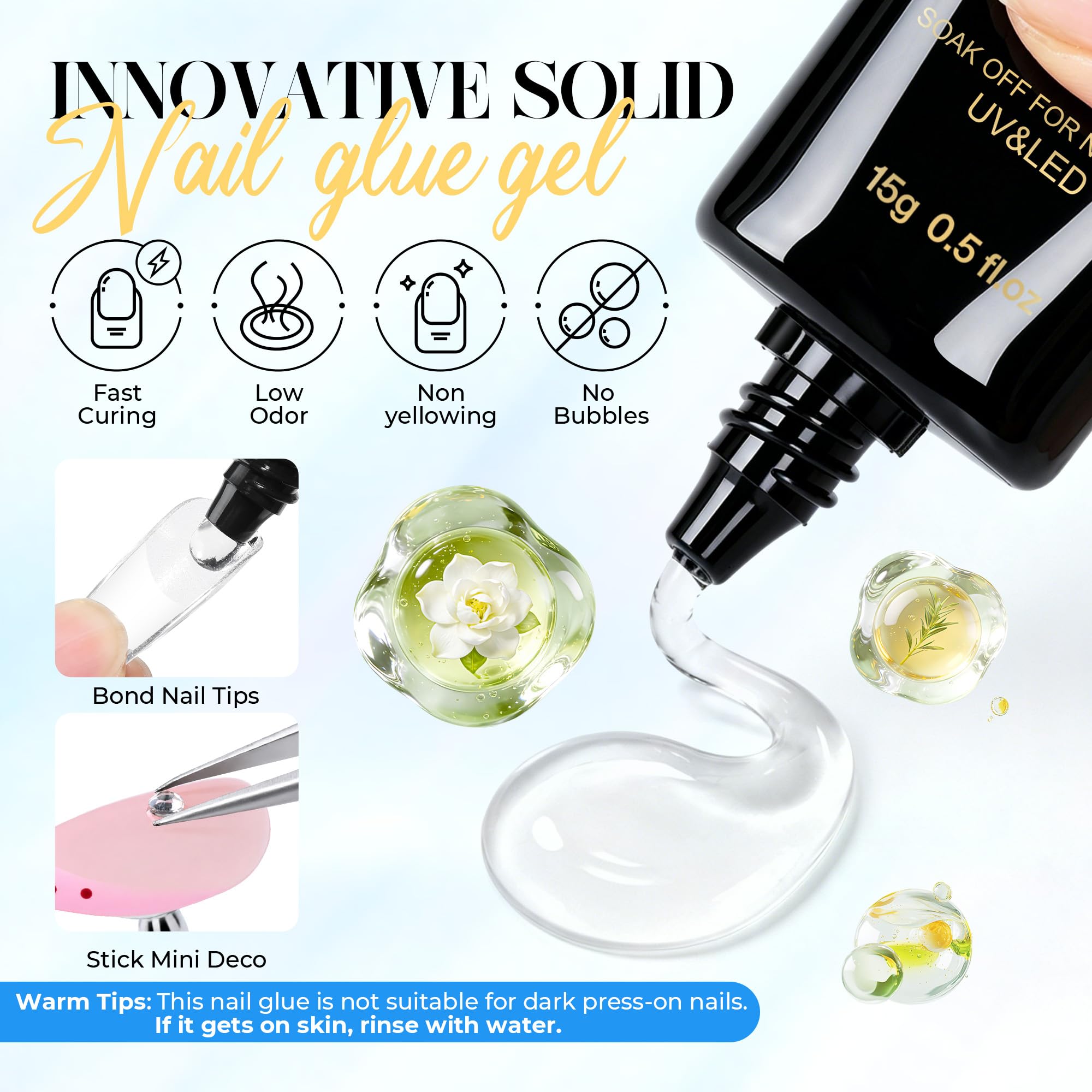 UNA GELLA mini lamp in use curing nails quickly from a USB power source