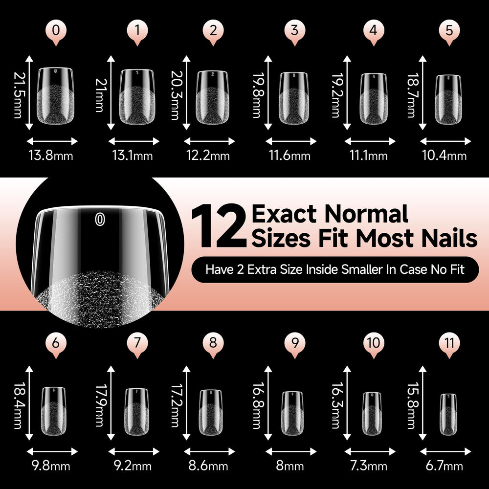 UNA GELLA finished nail art on short square tips showing salon-quality result