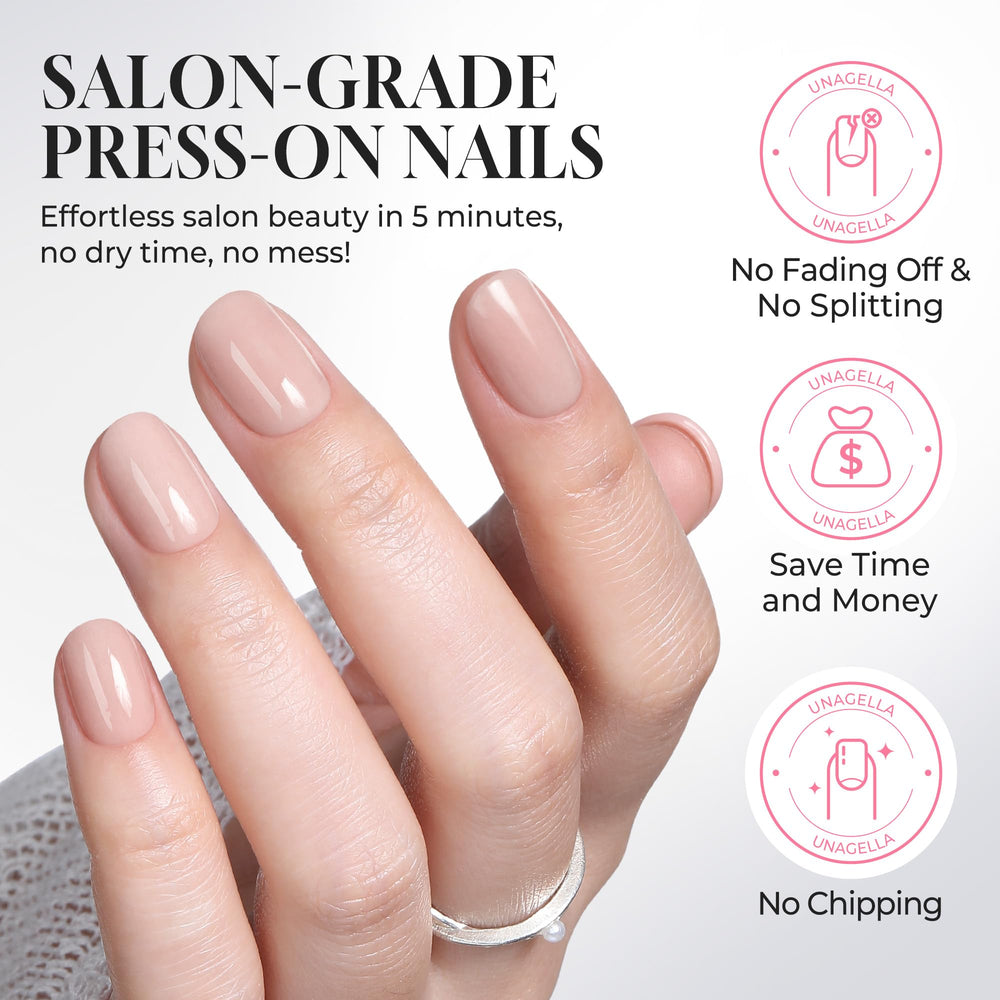 UNA GELLA nail edge detail emphasizing durable soft-gel flexibility
