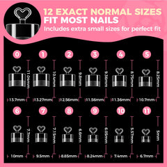 UNA GELLA tips applied on natural nail showing neat short length