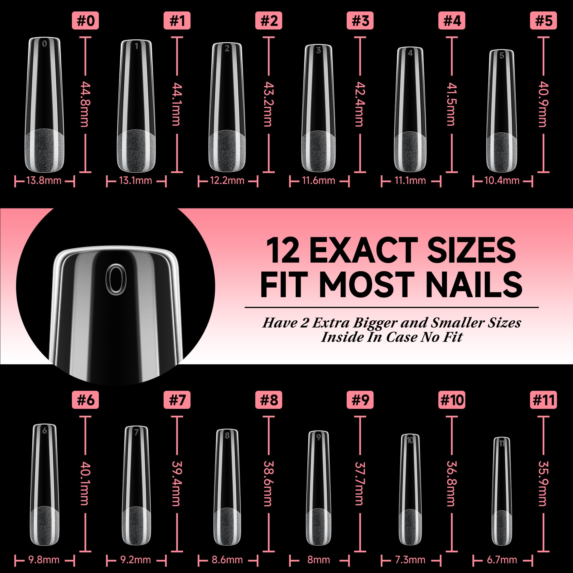 UNA GELLA layout of 12 sizes spread to show kit variety and fit