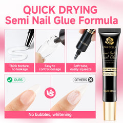 UNA GELLA twin-tube kit in travel pouch highlighting portability and protected light-proof packaging