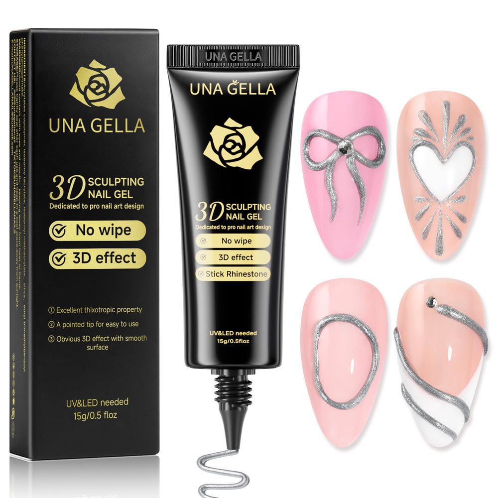 UNA GELLA product packaging and label showing brand information benefit