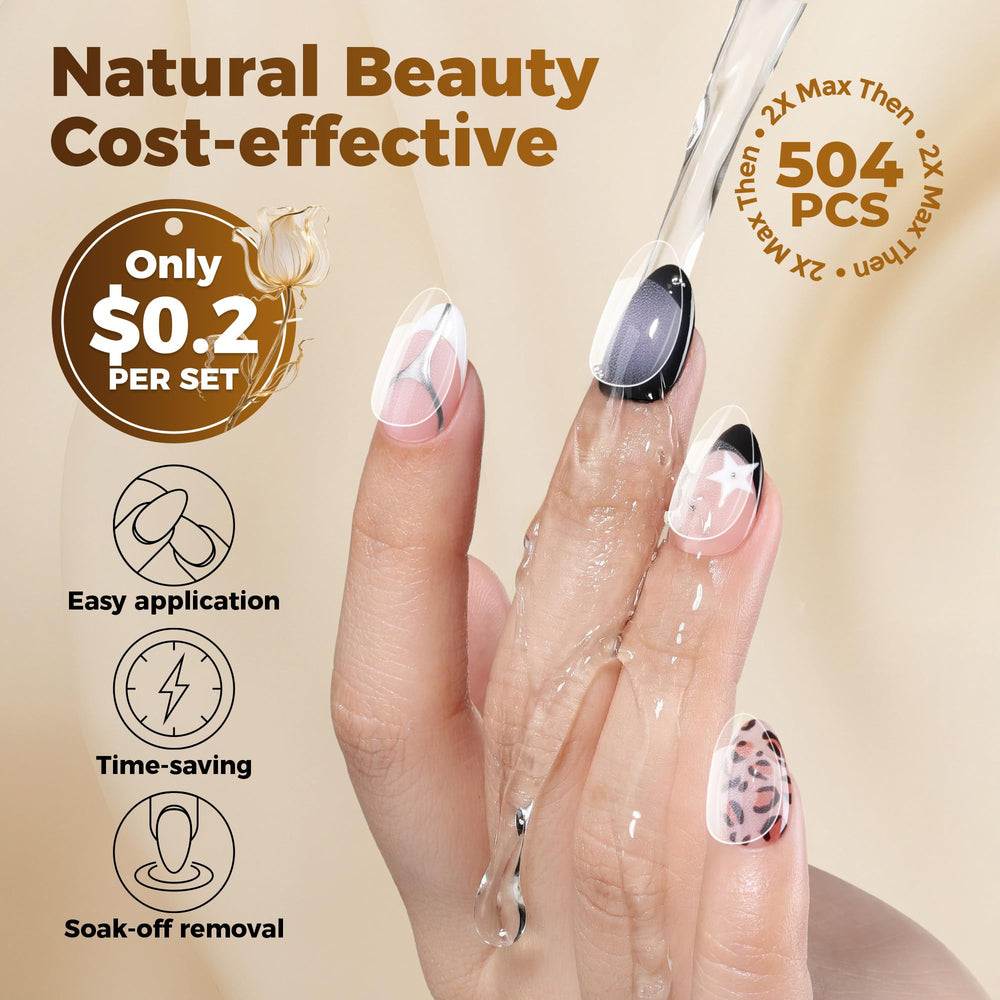 UNA GELLA finished painted nails showcasing glossy salon-quality result