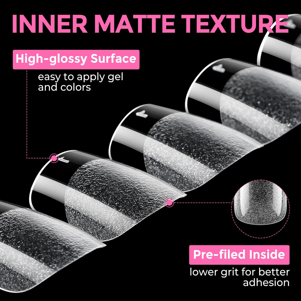 UNA GELLA painted salon-style short square nails with professional finish