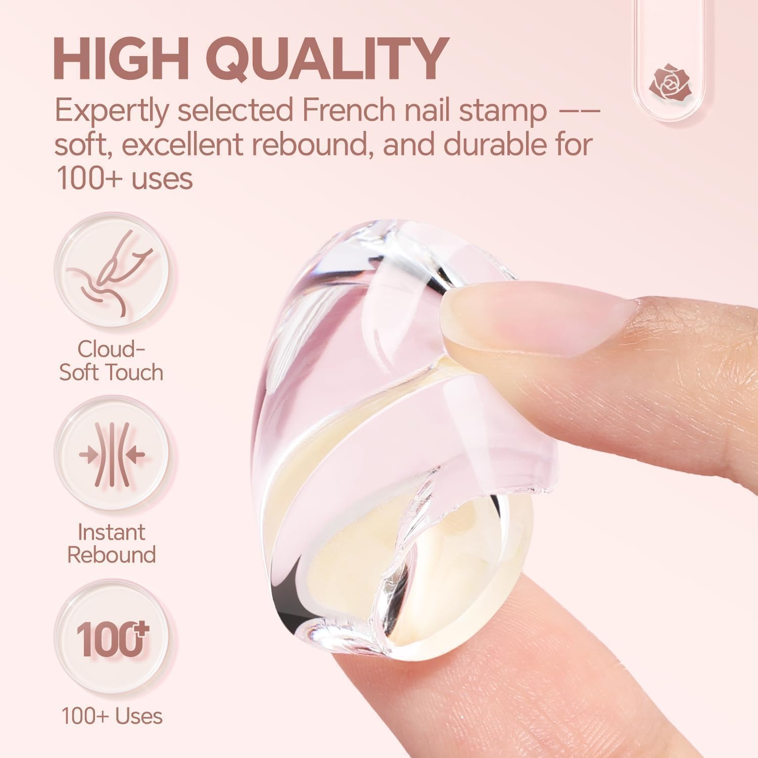 UNA GELLA used on a toe to create neat French pedicure tips with consistent arcs