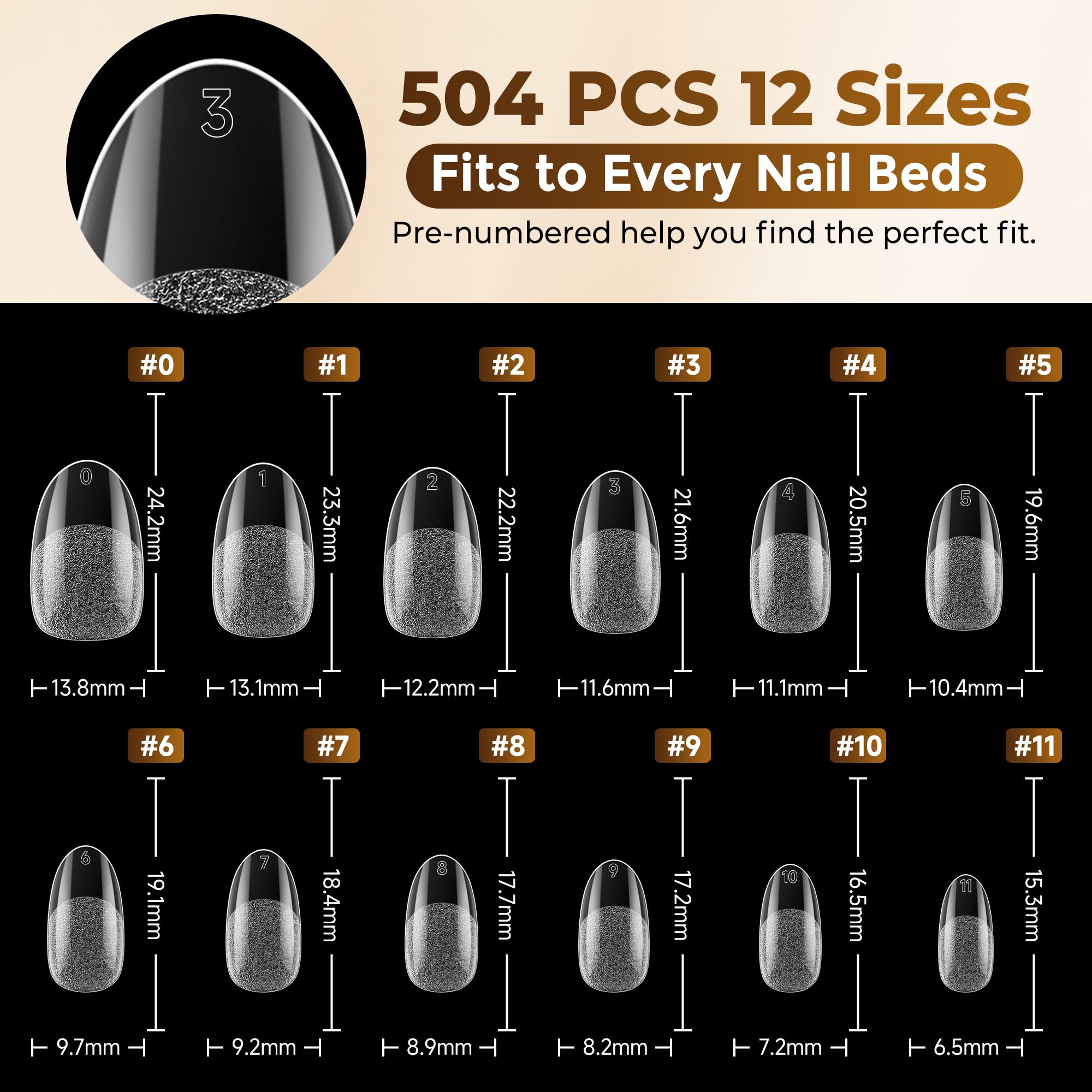 UNA GELLA polish-ready tips displaying smooth surface for easy painting