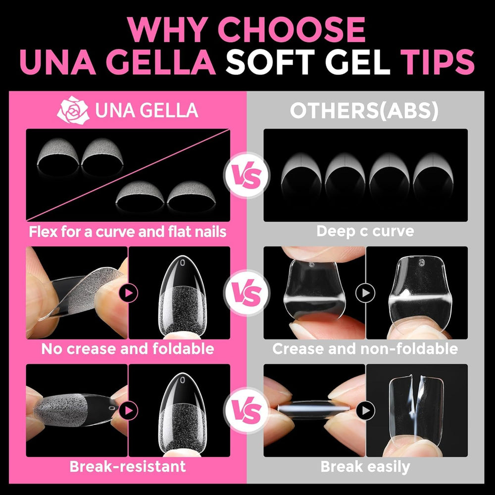 UNA GELLA polished nail extension example showcasing finish durability