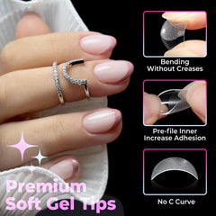 UNA GELLA polished tips with French manicure showing versatile art-ready surface benefit