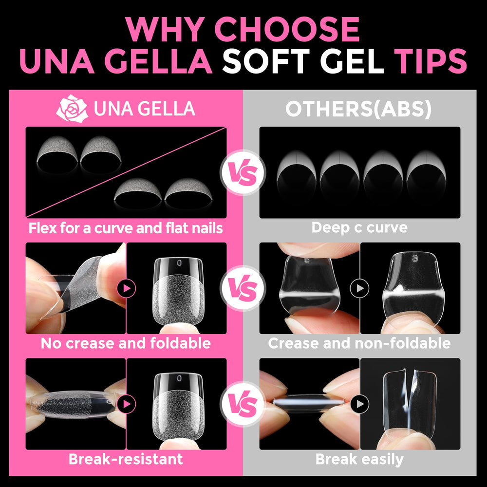 UNA GELLA press-on in use demonstrating fast at-home application