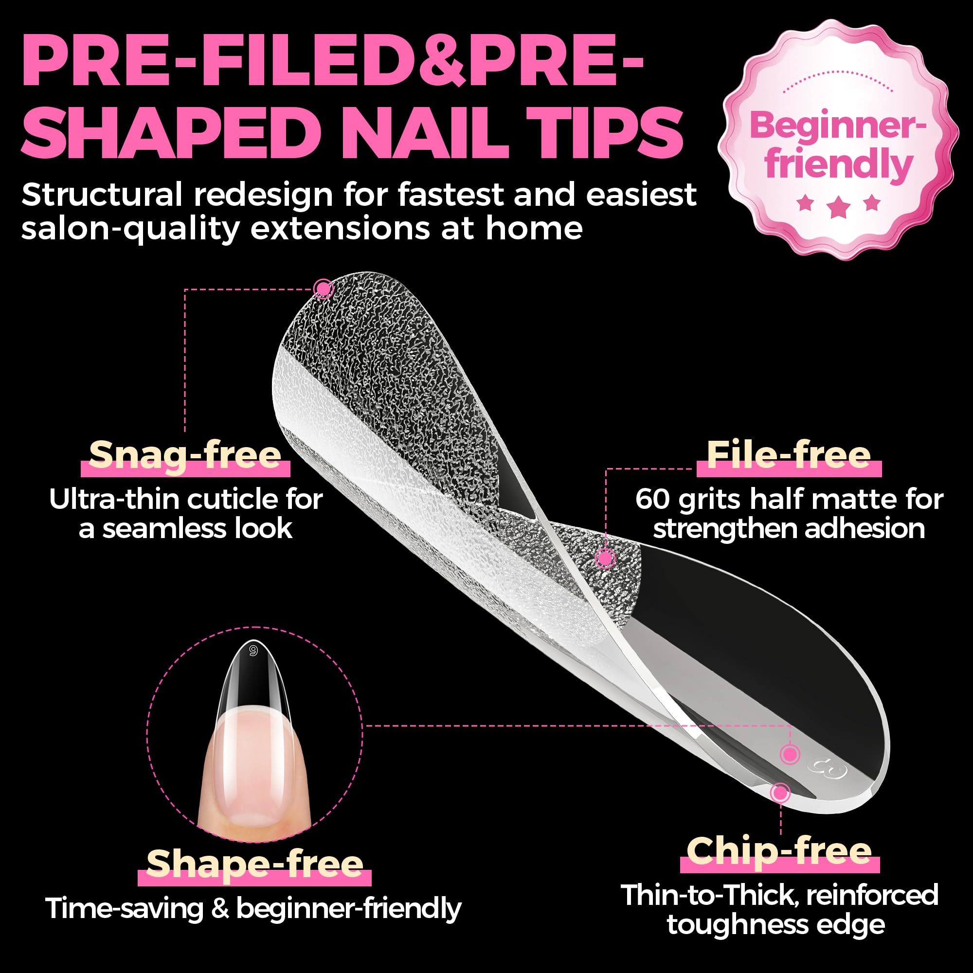 UNA GELLA press-on application on a nail showing easy DIY benefit