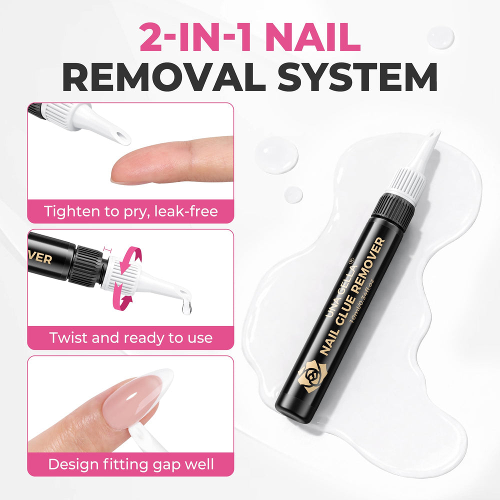 UNA GELLA remover rotary neck detail allowing precise flow control benefit