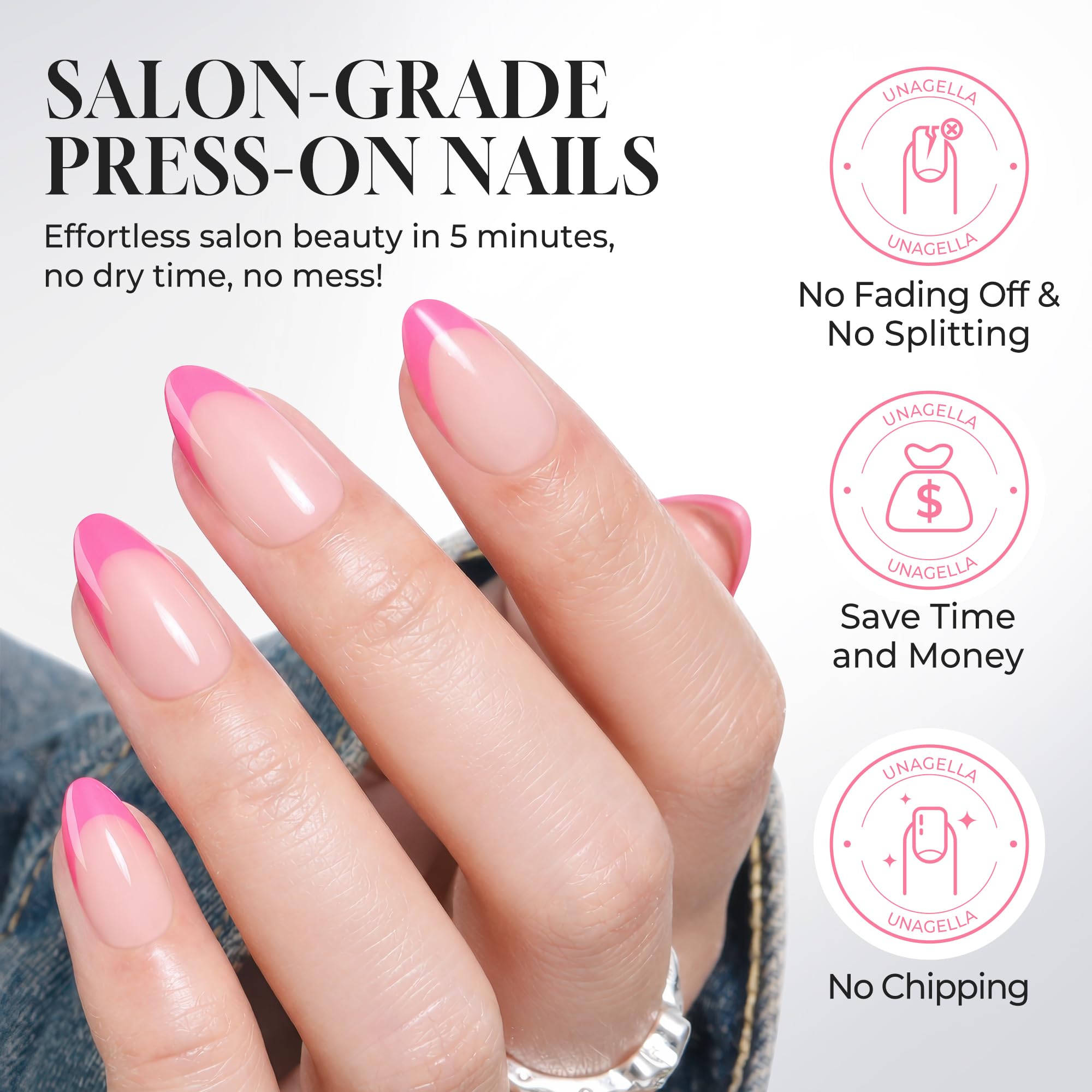 UNA GELLA reused nails after wear showing easy cleaning and reuse