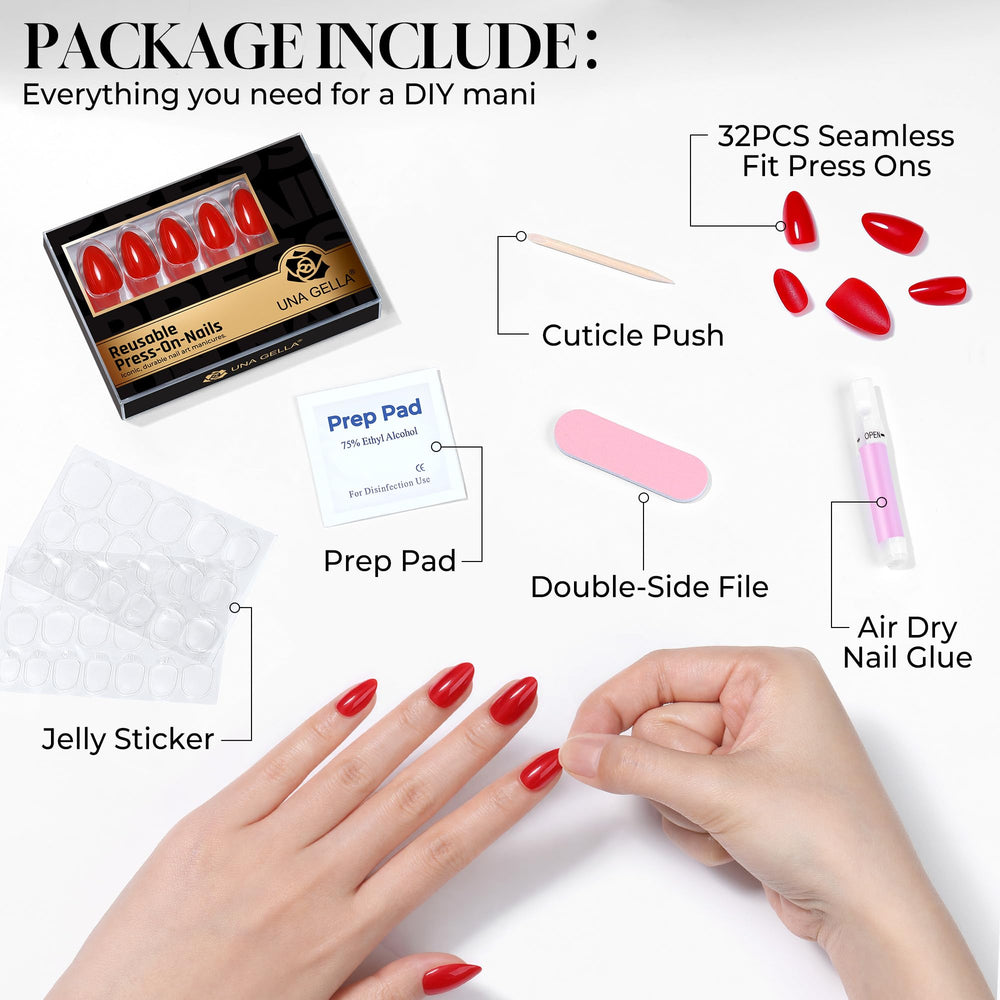 UNA GELLA reusable nails stored neatly highlighting eco-friendly multiple wears
