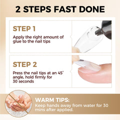 UNA GELLA securing rhinestones to nail demonstrating strong hold for embellishments