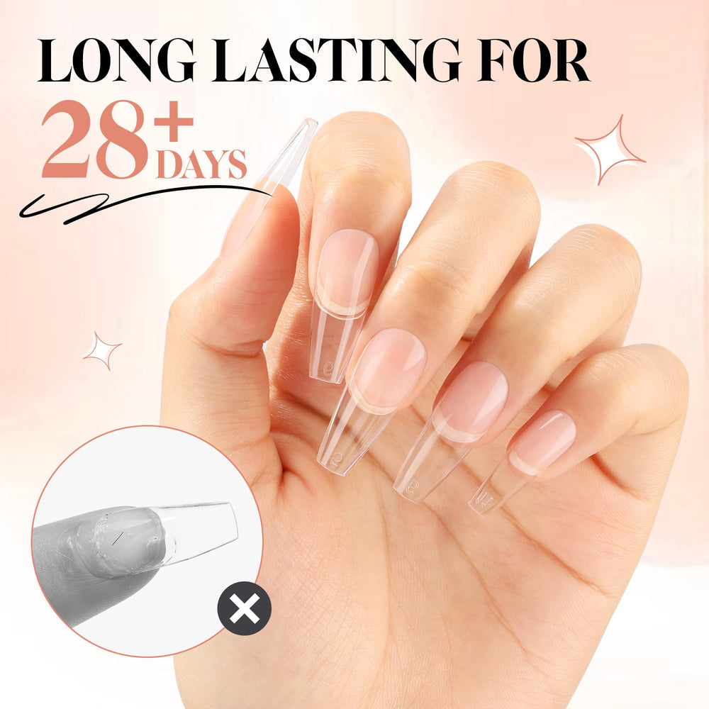 UNA GELLA used to attach rhinestones demonstrating secure hold for nail art durability