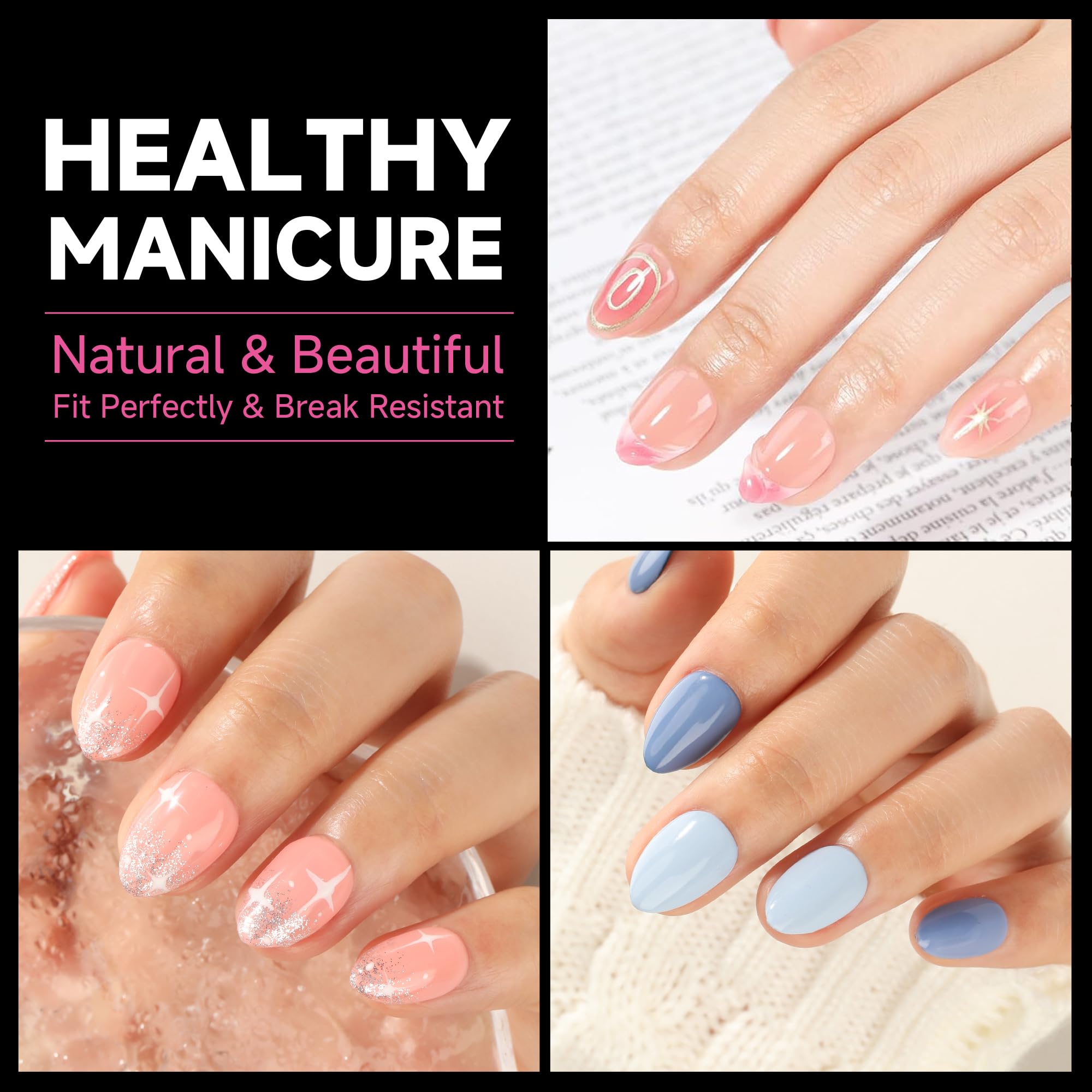 UNA GELLA salon scene with technician applying tips for professional-quality manicure benefit