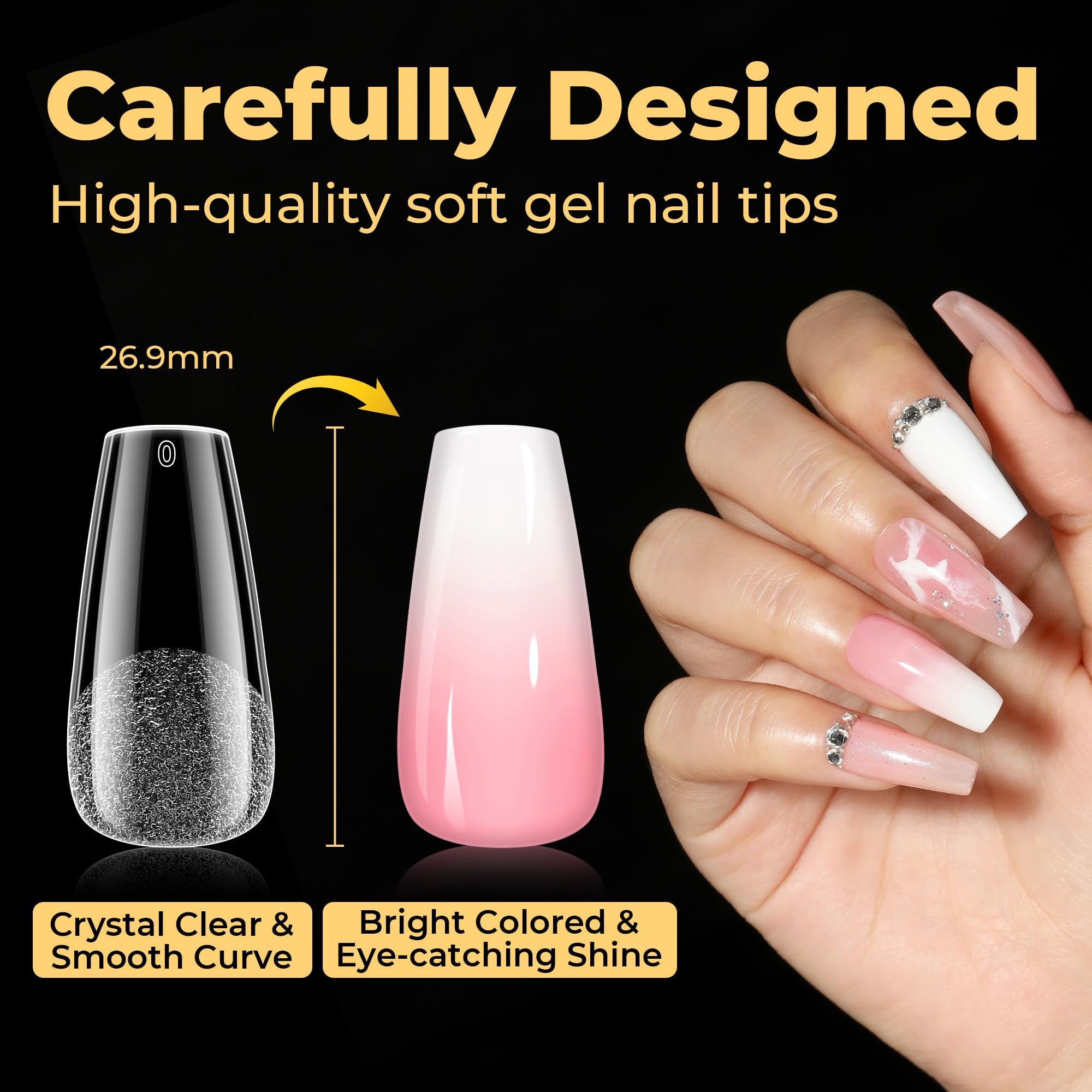 UNA GELLA scale comparison on fingers demonstrating real-life length and fit