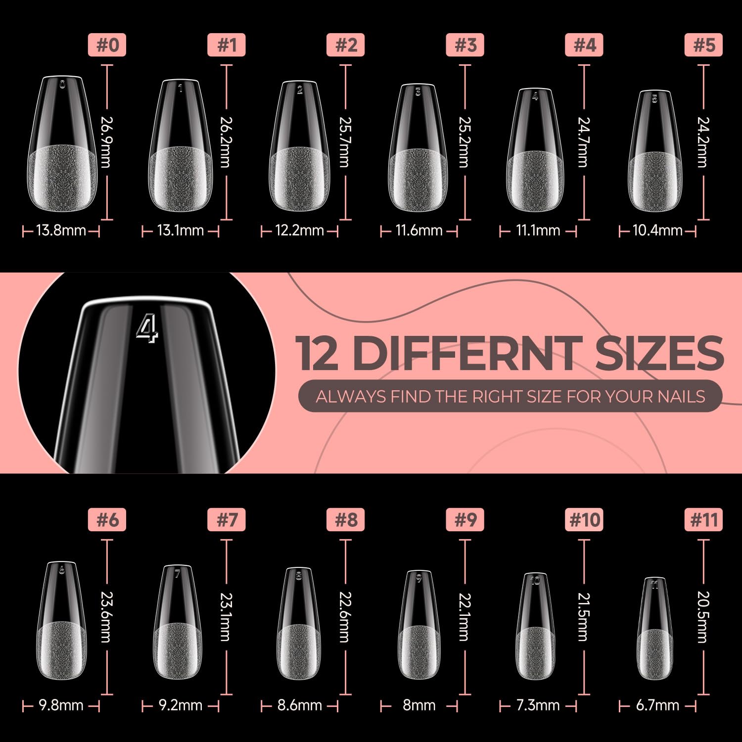 UNA GELLA hand holding tips to show scale and matching-fit advantage
