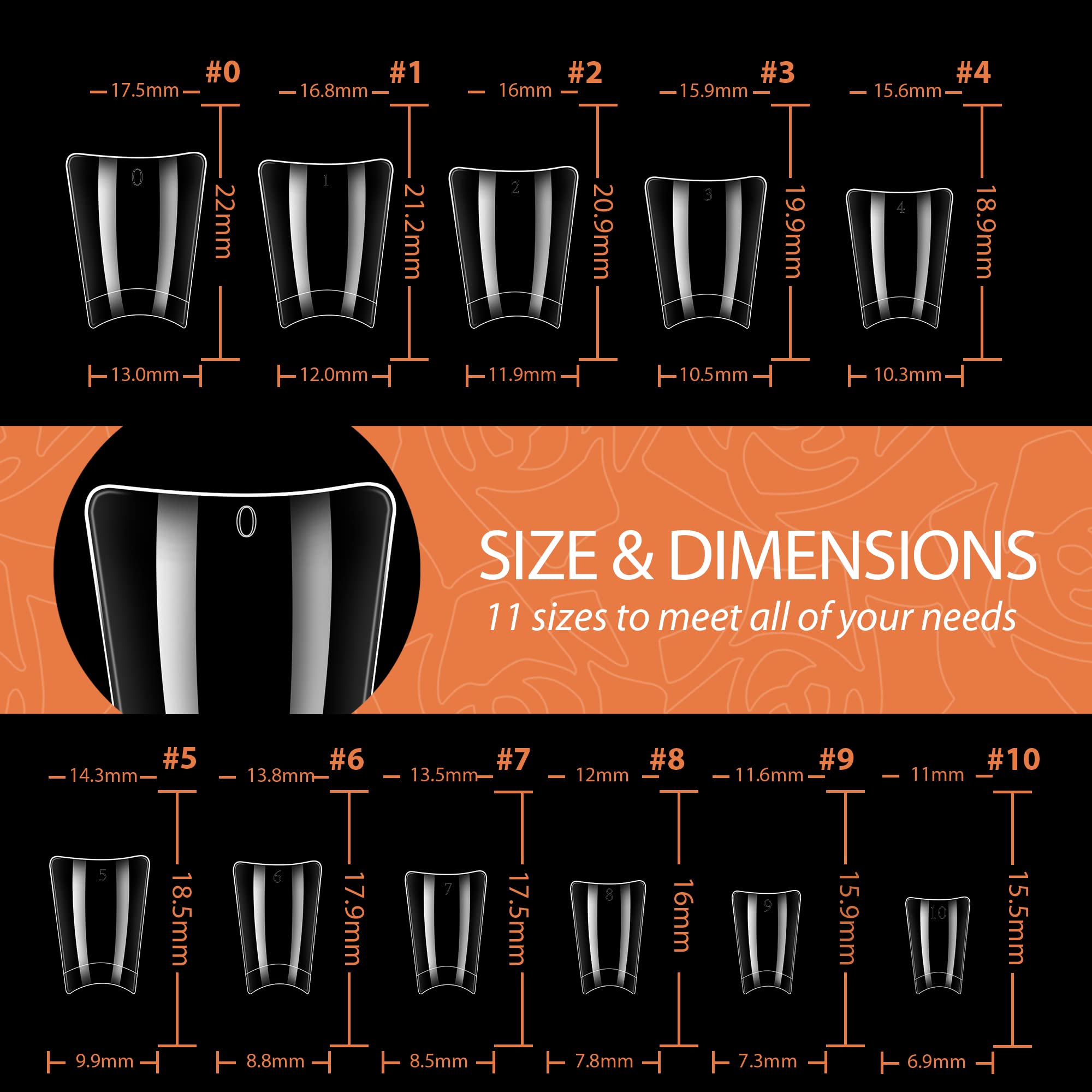 UNA GELLA scale comparison on hand showing short half-cover length and natural fit