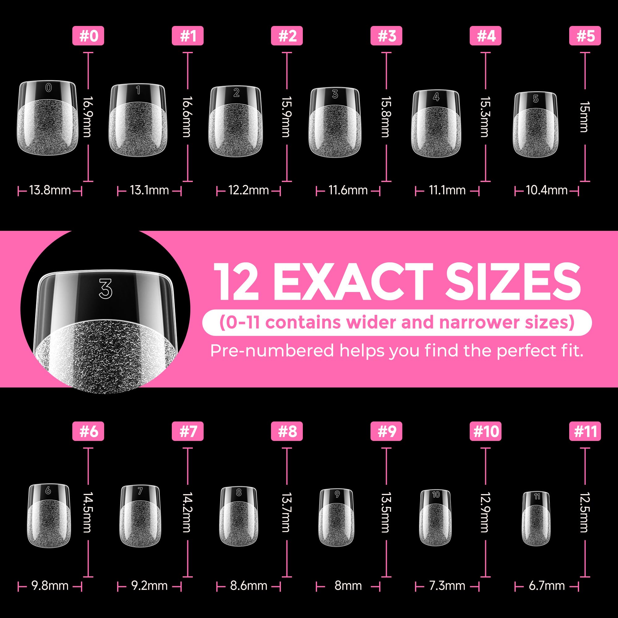 UNA GELLA scale comparison on hand illustrating true extra-short length
