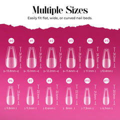UNA GELLA scale comparison with a natural nail to show full-cover length