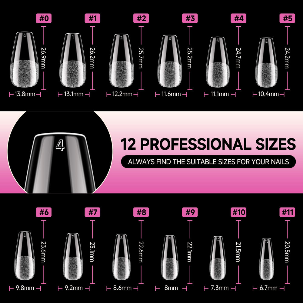 UNA GELLA tips beside fingers demonstrating size and scale fitment