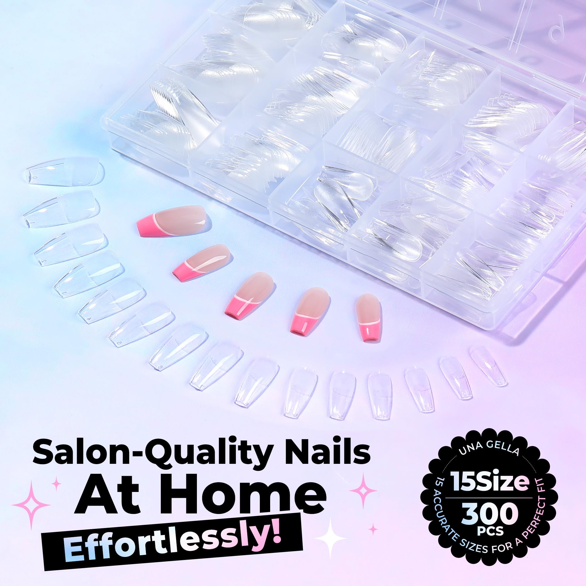 UNA GELLA 300pcs next to a hand for scale and value comparison