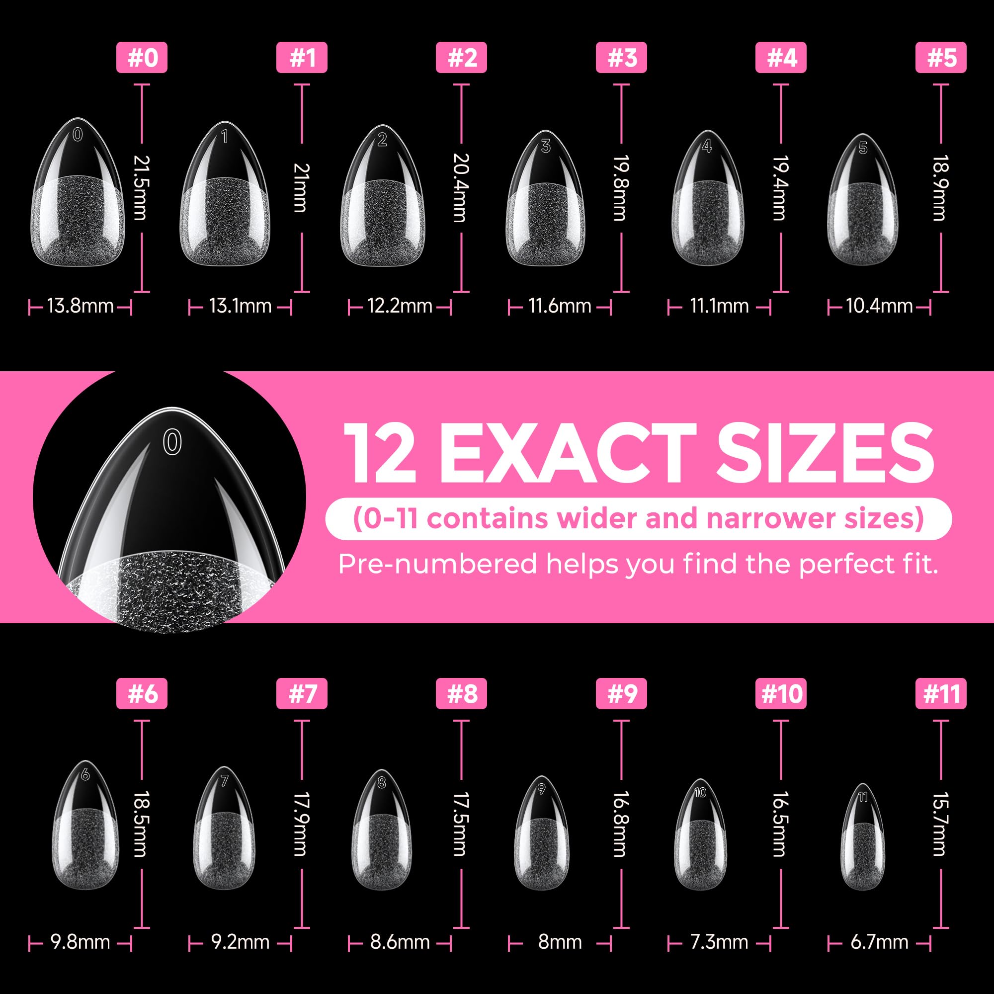 UNA GELLA hand holding tips to show scale and quick-fit sizing benefit