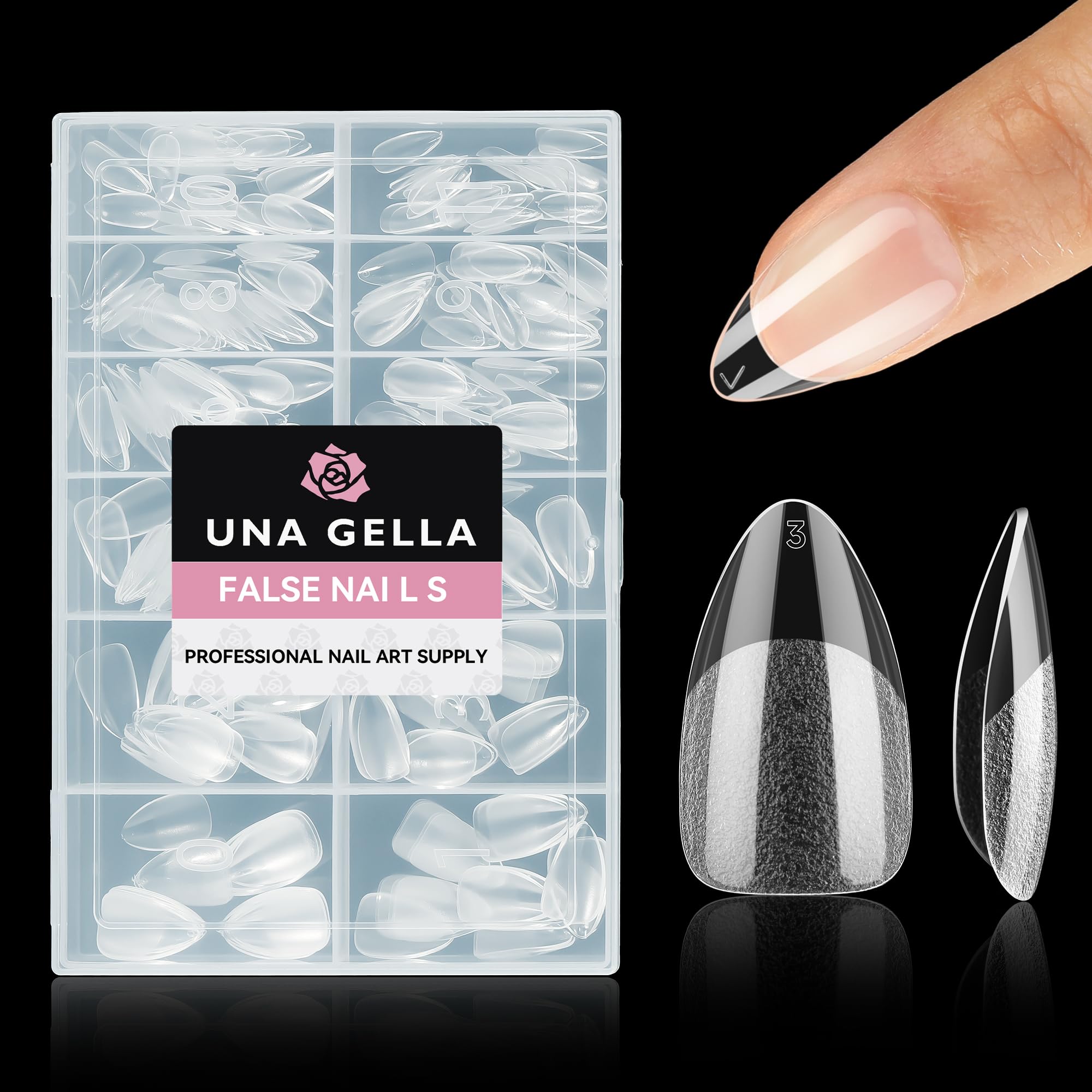 UNA GELLA tips next to ruler for scale showing compact, wearable short length