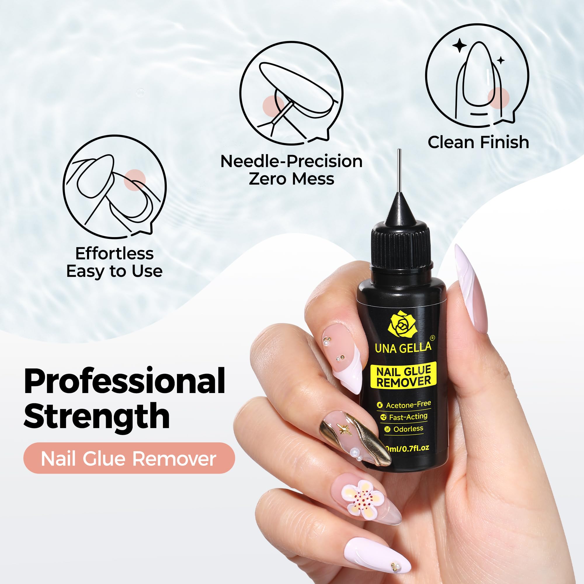 UNA GELLA semi-solid texture close-up illustrating controlled, non-drip formula