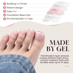 UNA GELLA side profile showing seamless cuticle edge, creates undetectable finish