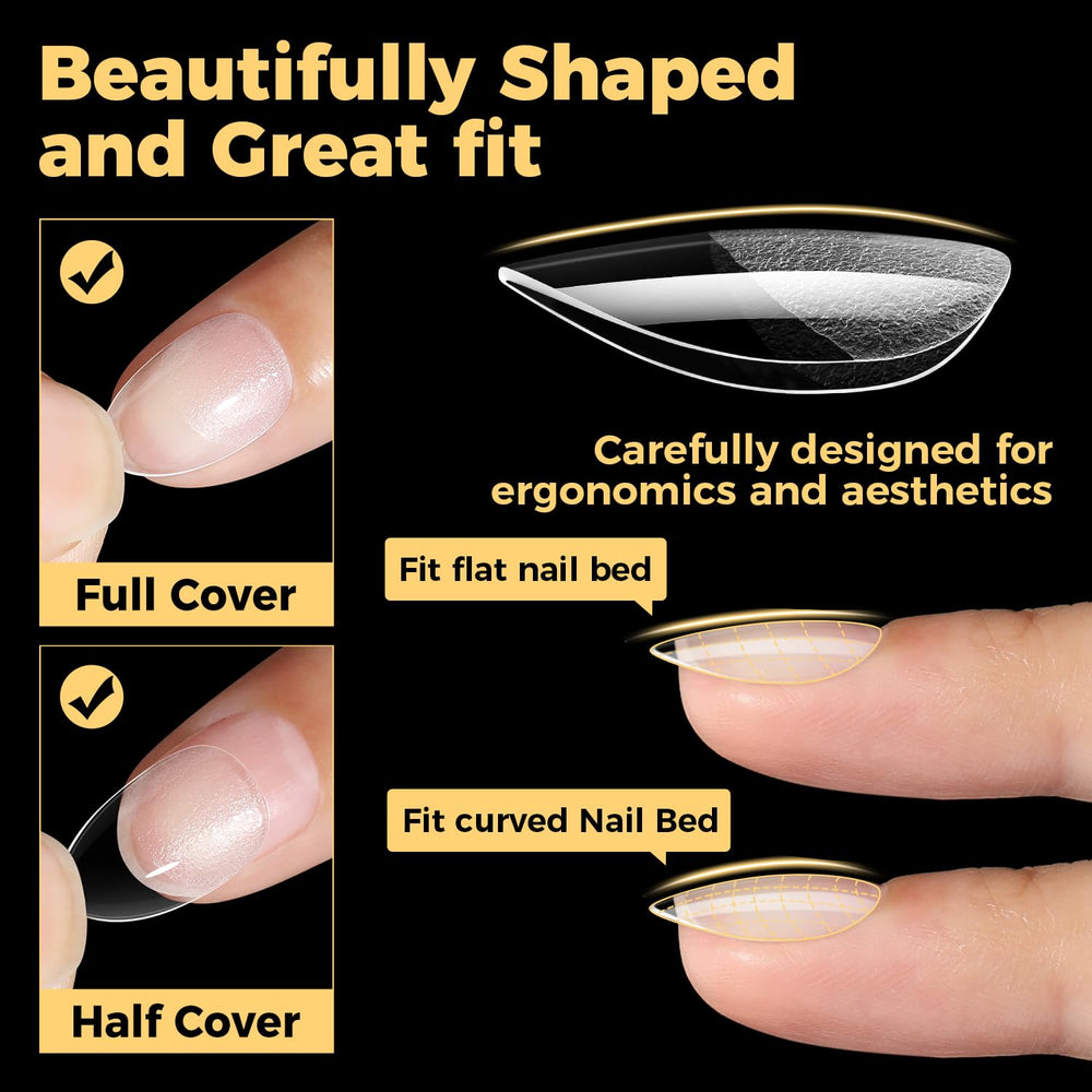 UNA GELLA side profile showing thin back and thick front edge for strength benefit