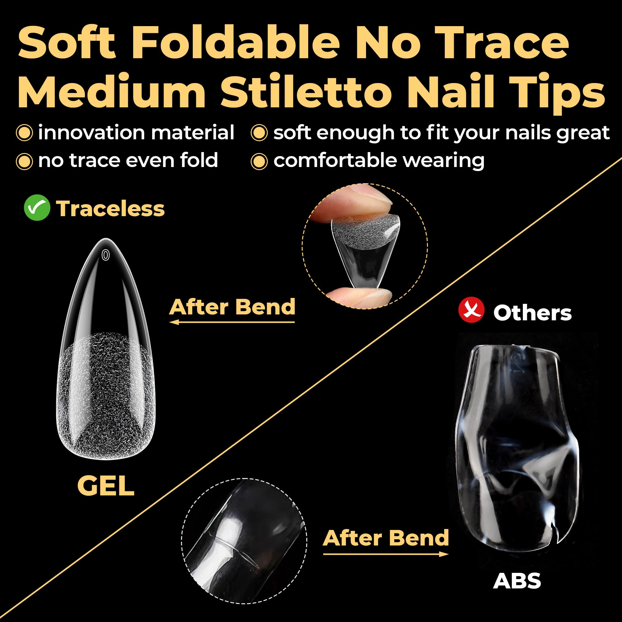 UNA GELLA side profile highlighting thin back edge for better fit