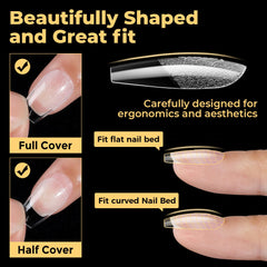 UNA GELLA spread displaying 12 sizes for precise fit and fewer size gaps across nails