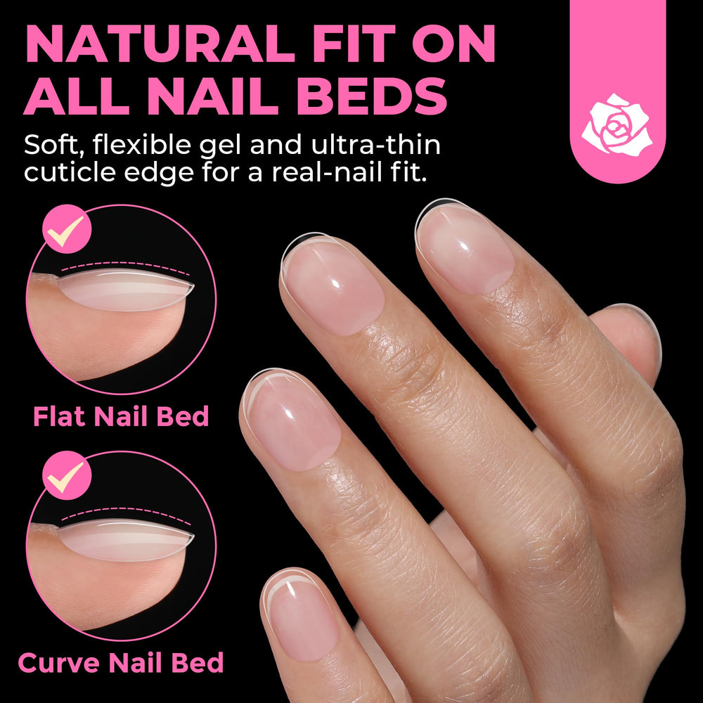 UNA GELLA array of 12 sizes displayed to show precise fit for every finger benefit