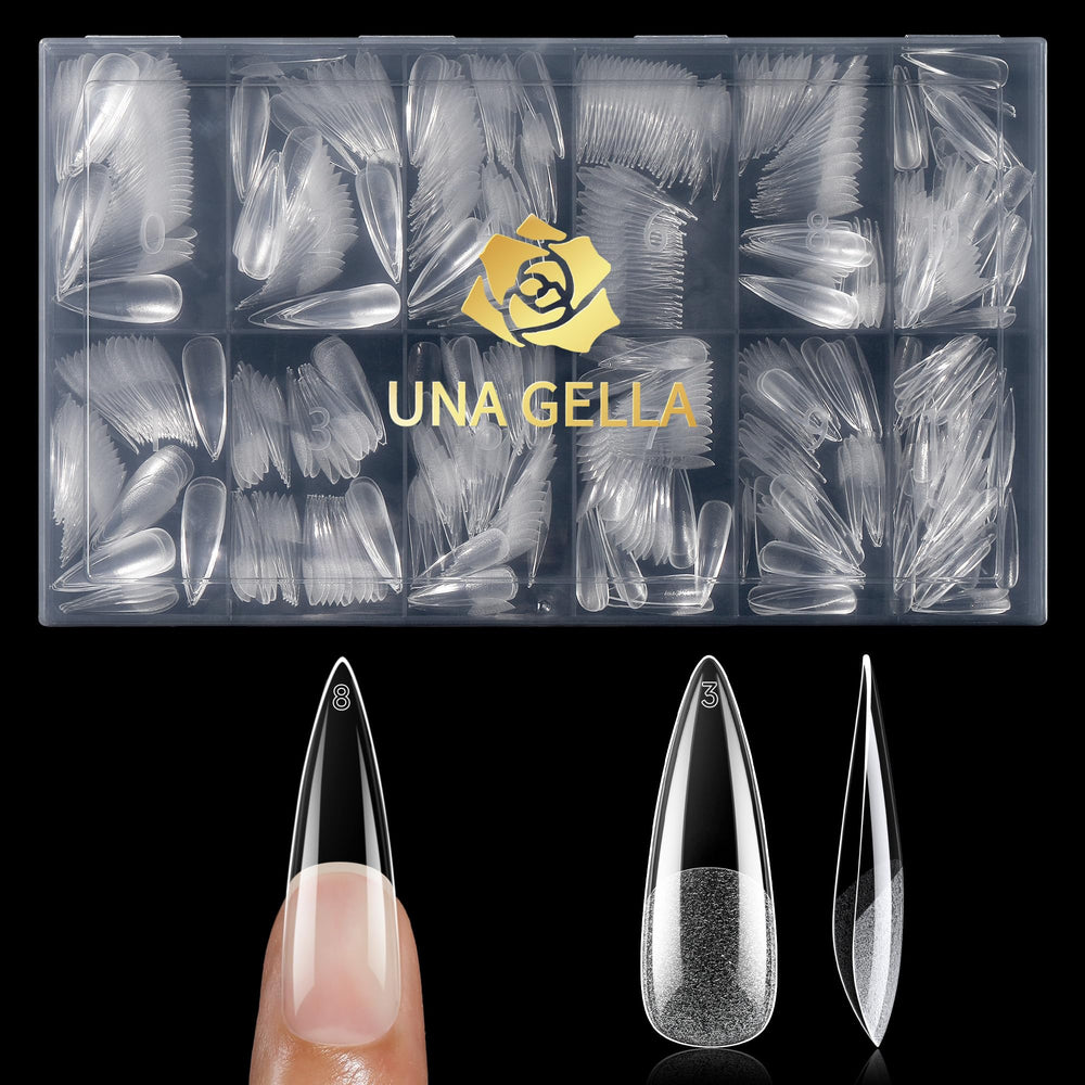 UNA GELLA size chart display of 12 sizes helping precise fitting selection