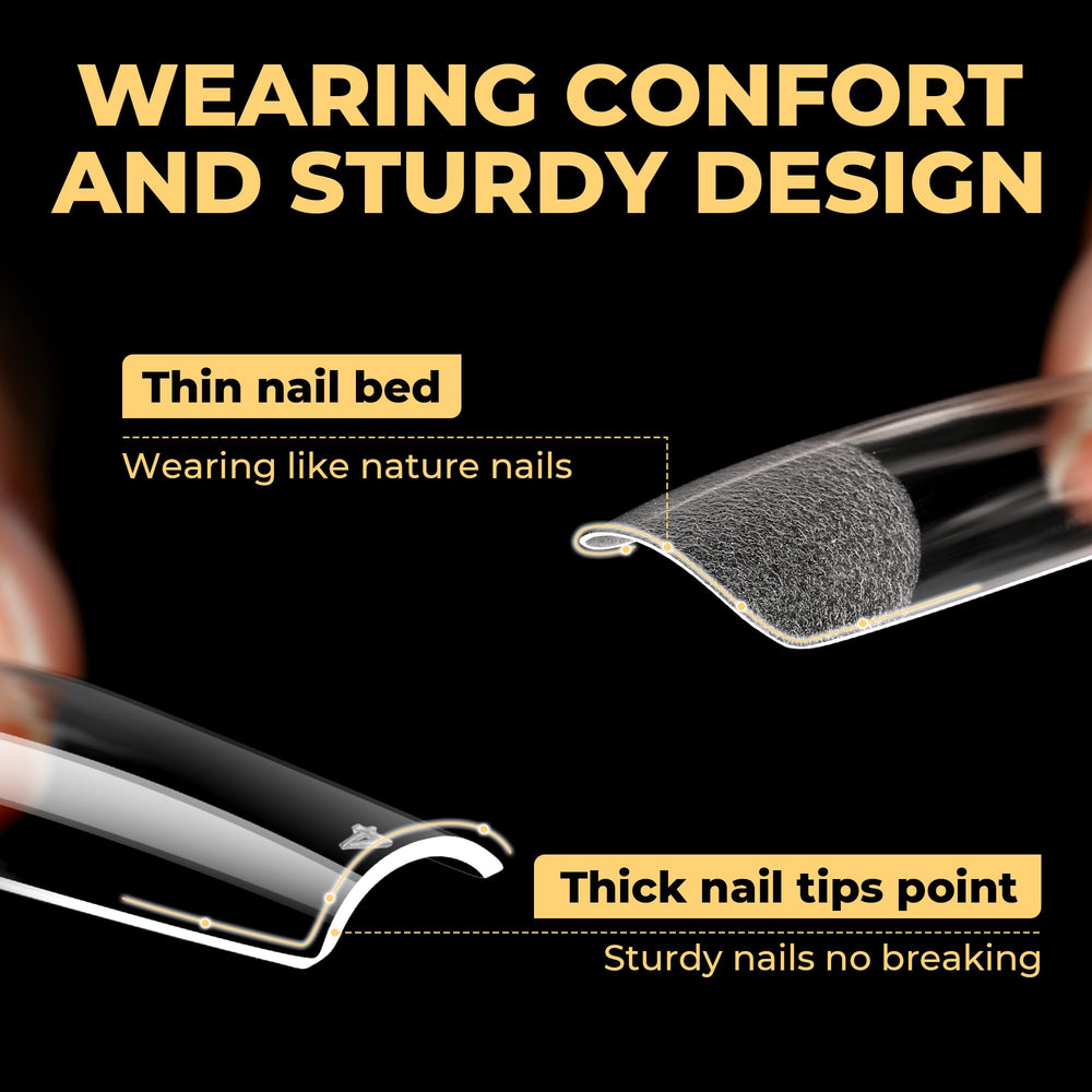 UNA GELLA size chart layout with 12 sizes for precise fit across all nails