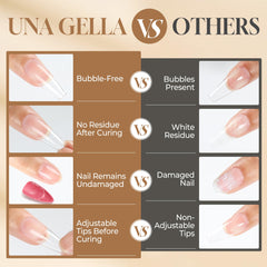 UNA GELLA 10ml next to ruler to show compact size for travel