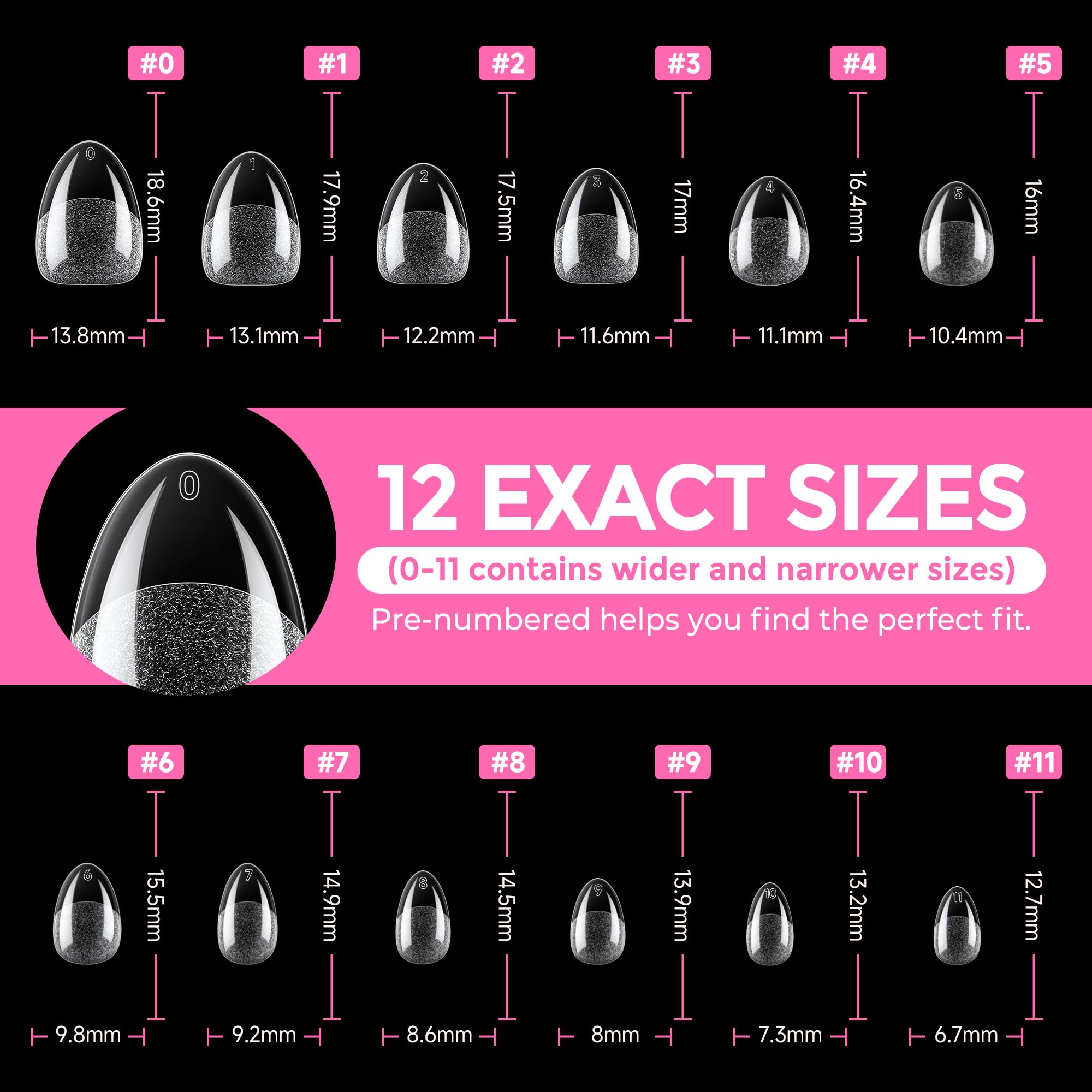 UNA GELLA size comparison with ruler to choose accurate fit and save time