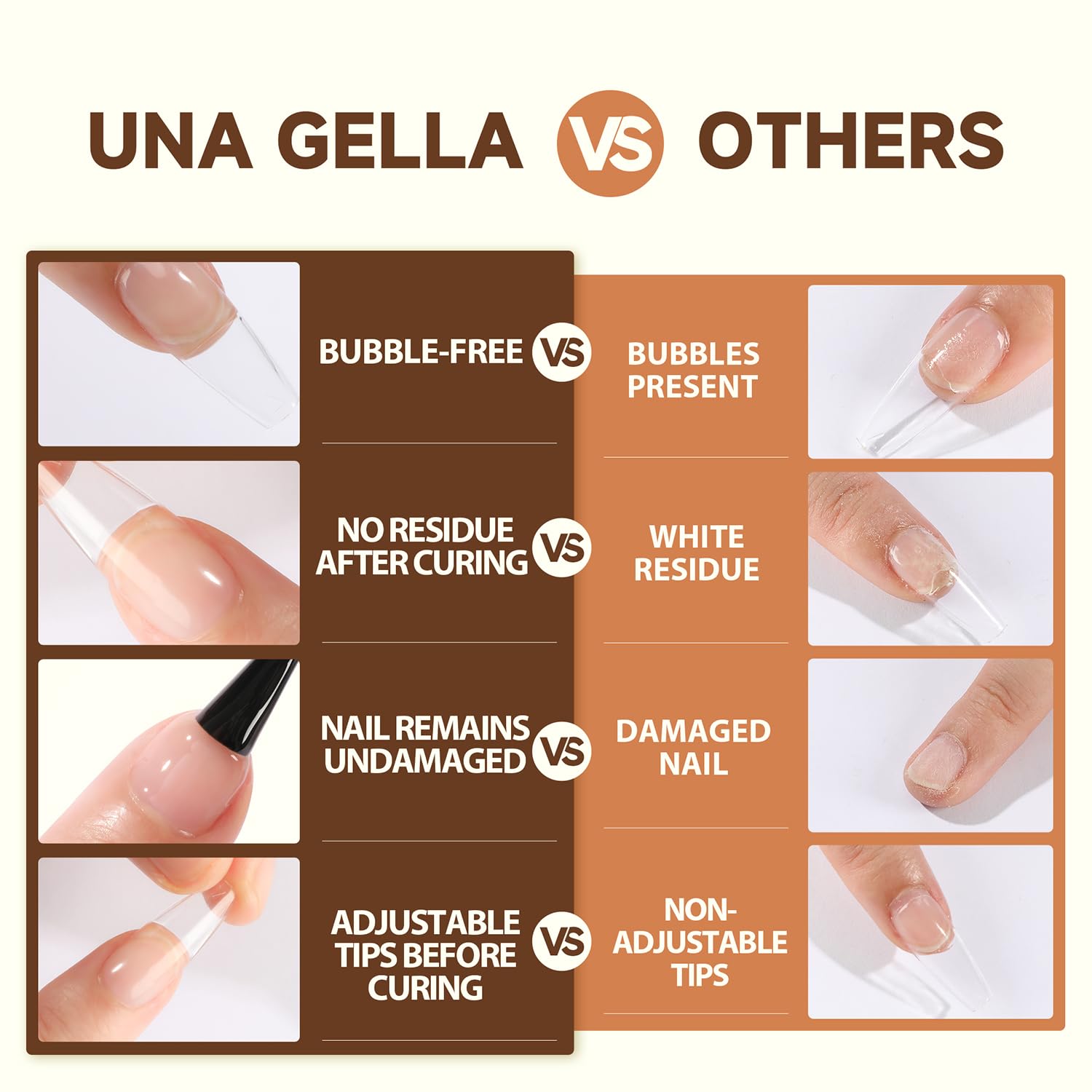 UNA GELLA size comparison in hand showing 15ml scale and portability